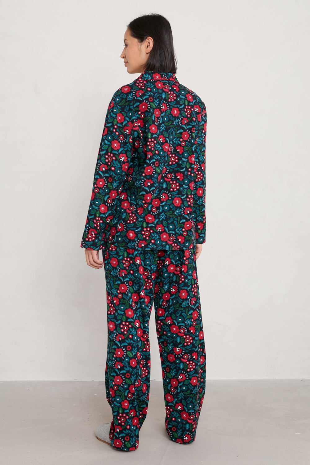 Seasalt 260340 Woodblock Floral Onyx Simple Stars Pyjamas - Shilrey Allum Boutique