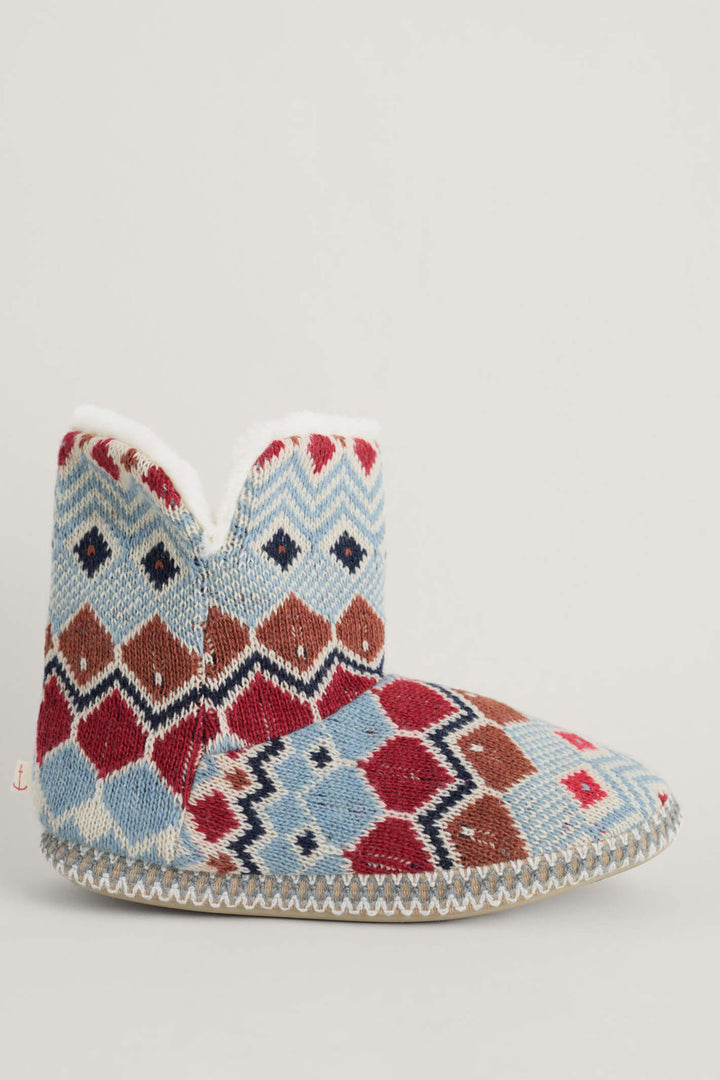 Seasalt 273070 Andrena Aran Dahlia Mix Snooze Slipper Booties - Shirley Allum Boutique
