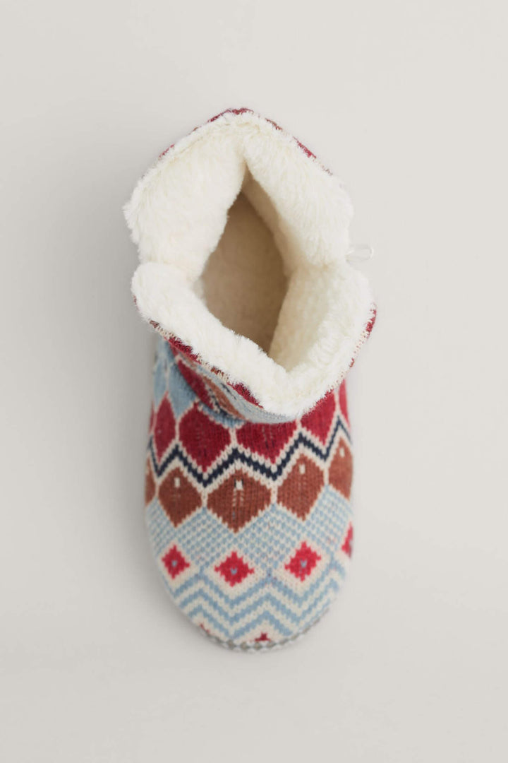 Seasalt 273070 Andrena Aran Dahlia Mix Snooze Slipper Booties - Shirley Allum Boutique