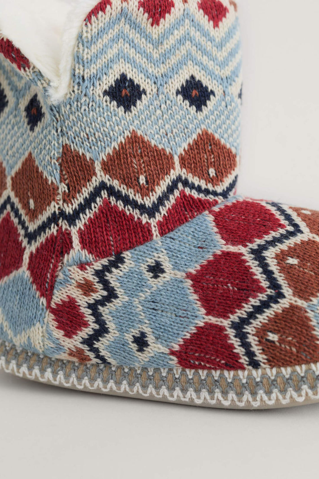 Seasalt 273070 Andrena Aran Dahlia Mix Snooze Slipper Booties - Shirley Allum Boutique