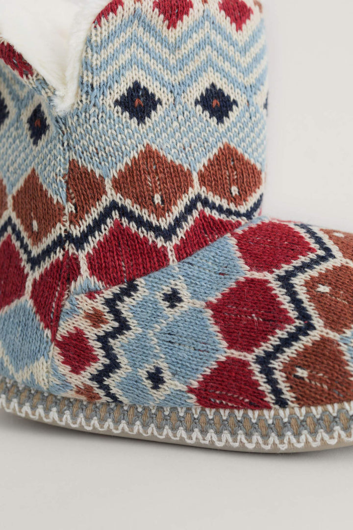 Seasalt 273070 Andrena Aran Dahlia Mix Snooze Slipper Booties - Shirley Allum Boutique