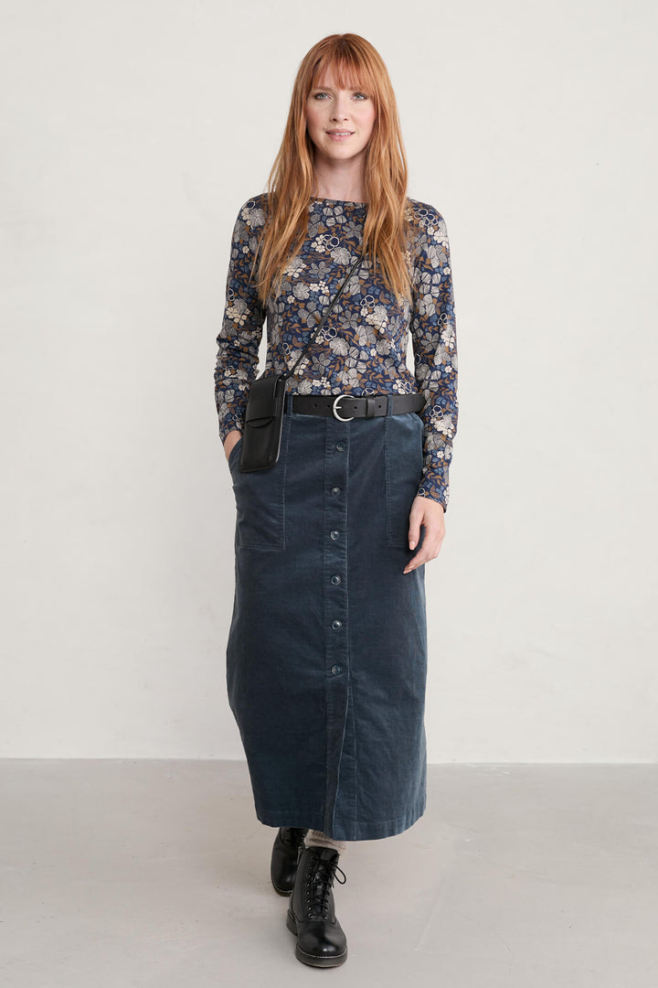 Seasalt 284265 Squid Ink Blue Duality Skirt - Shirley Allum Boutique