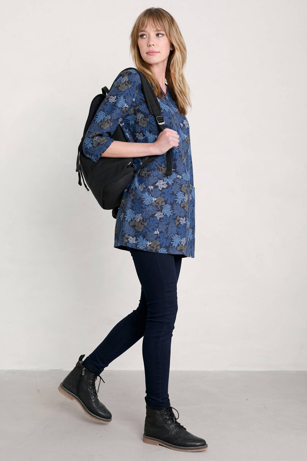 Seasalt B-WM24719-26339 Lino Seaweed Mid Whirl Flight Path Tunic - Shirley Allum Boutique