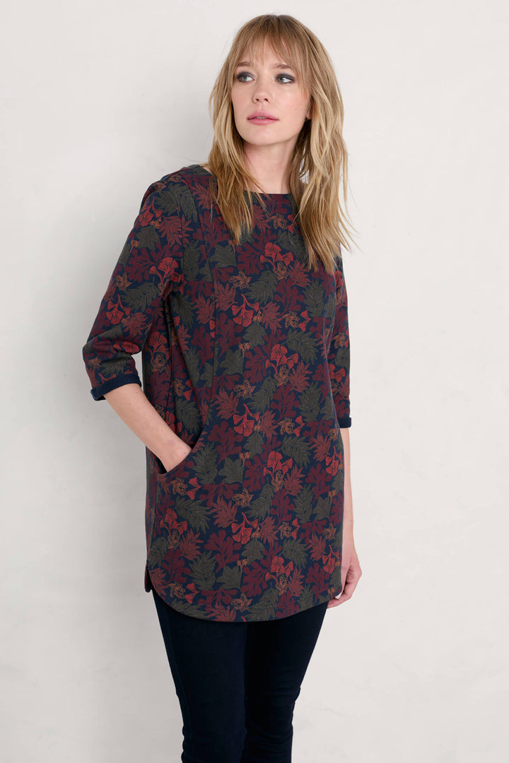 Seasalt B-WM25414-26337 Lino Seaweed Magpie River Meet Tunic - Shirley Allum Boutique