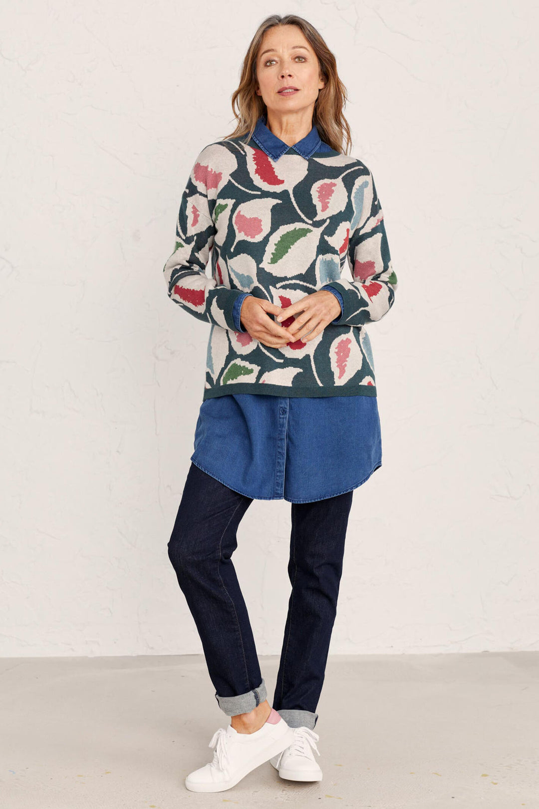Seasalt B-WM27143-25128 Optimist Vintage Leaf Juniper Jumper