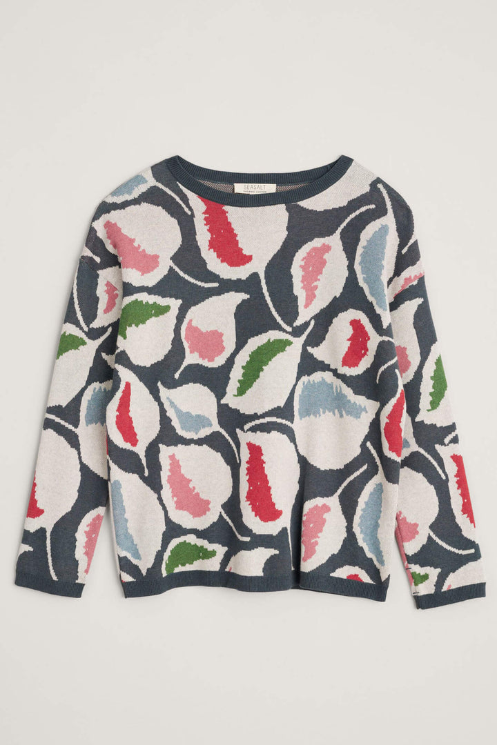 Seasalt B-WM27143-25128 Optimist Vintage Leaf Juniper Jumper - Shirley Allum Boutique