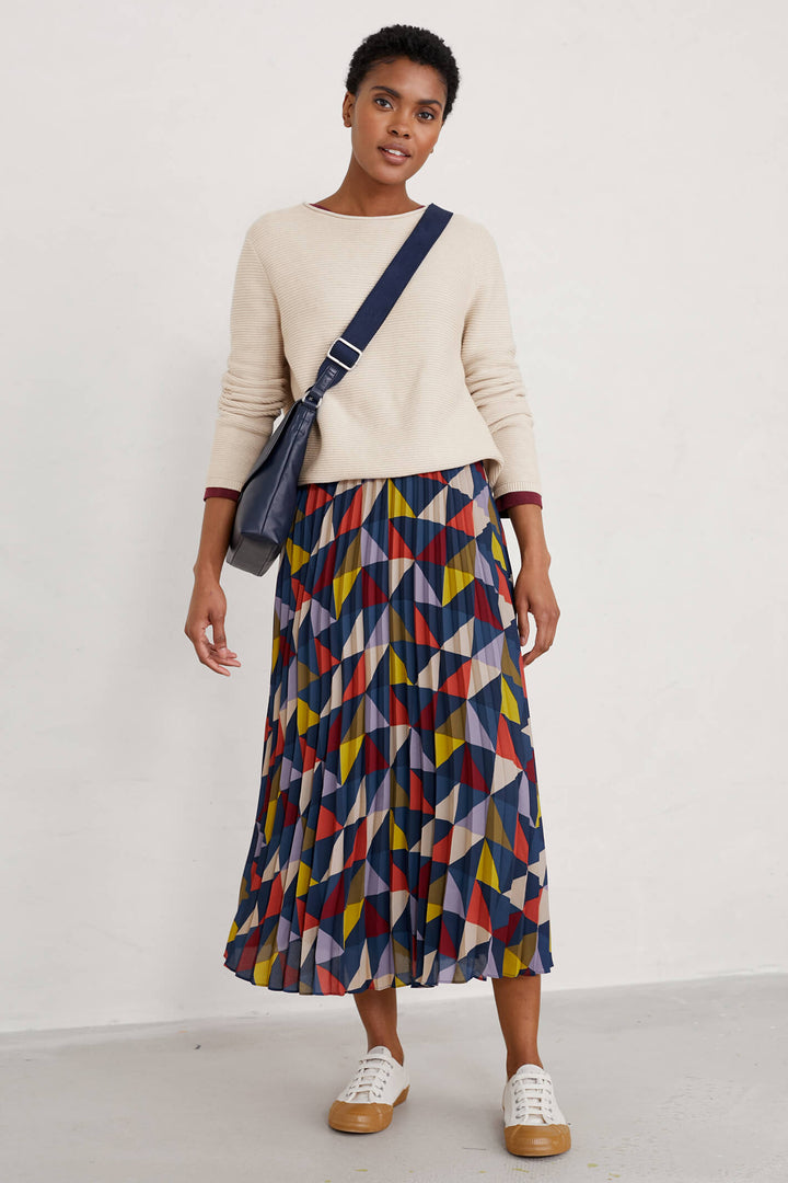 Seasalt B-WM2756-26272 Blanket Geo Magpie Heatherbank Skirt - Shirley Allum Boutique