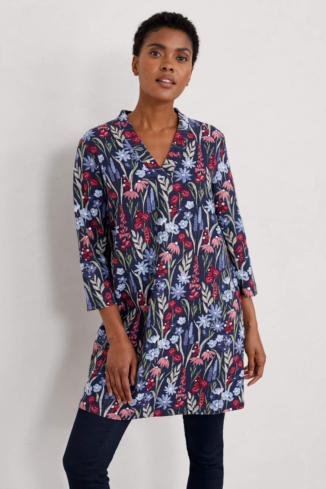 Seasalt B-WM27903-26254 Garden Bloom Magpie Curves Flow Tunic - Shirley Allum Boutique