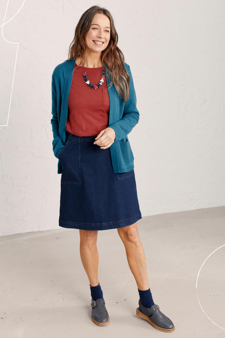 Seasalt B-WM28145-25088 Breakers Wreckage Teal Cardigan - Shirley Allum Boutique