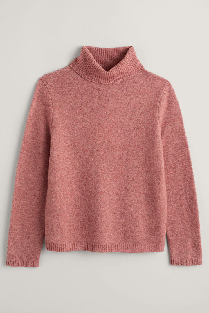 Seasalt Cloud Chasing Plaster Pink Roll-Neck Jumper - Shirley Allum Boutique