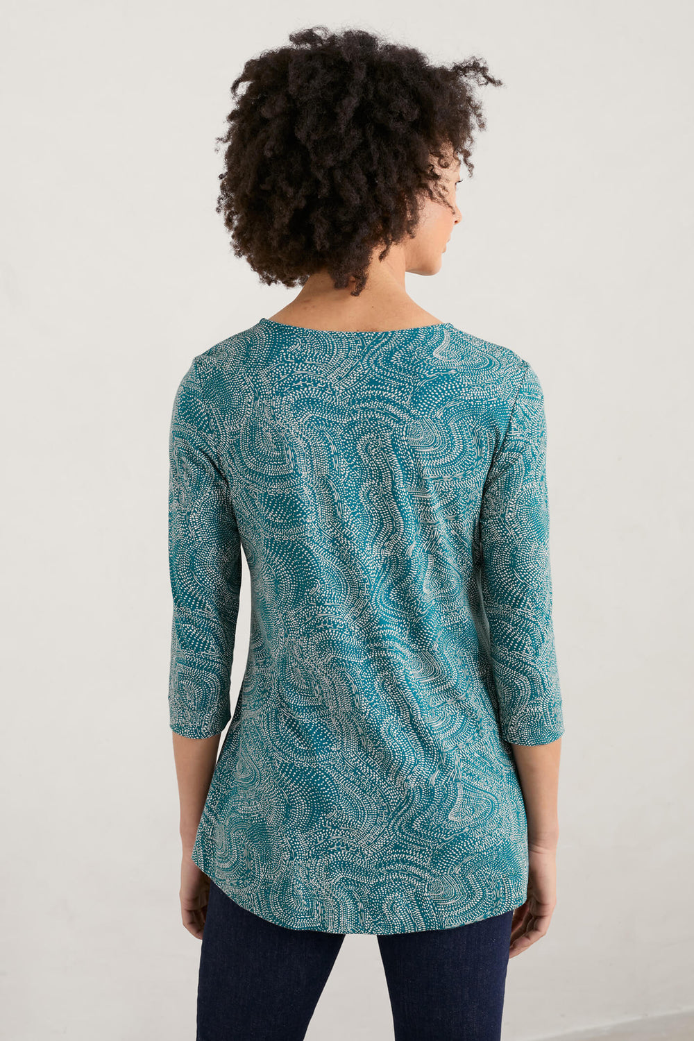 Seasalt Drawing Book Dot Contours Atlantic Blue Top - Shirley Allum Boutique