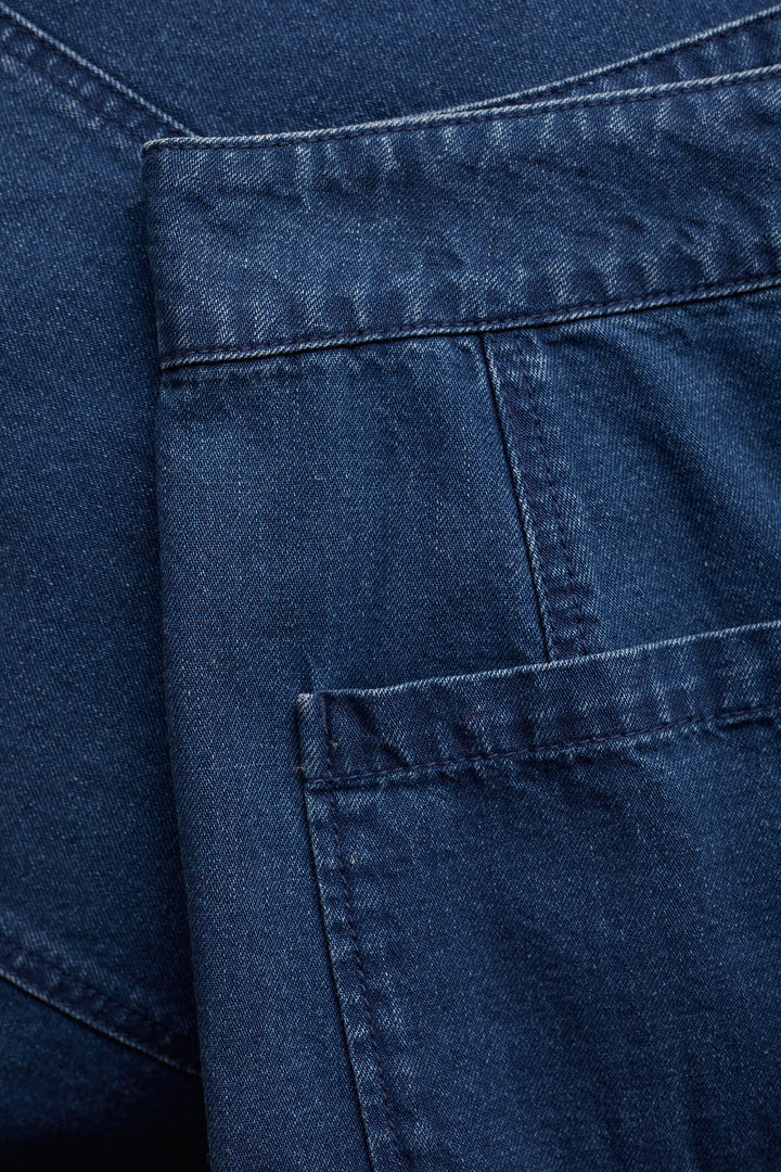 Seasalt Dusk Journey Mid Indigo Wash Blue Denim Midi Skirt - Shirley Allum Boutique