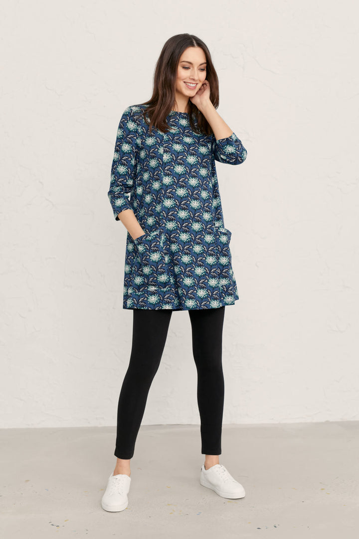 Seasalt Dust Path Winter Bloom Cornish Blue Tunic
