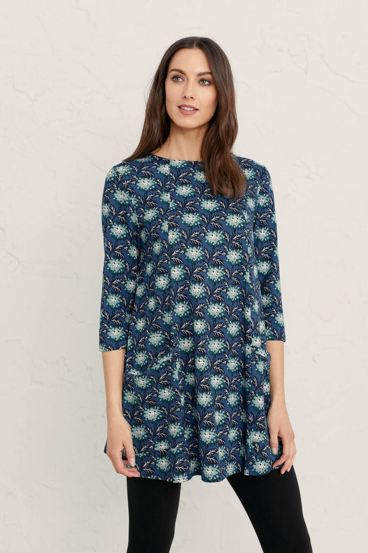 Seasalt Dust Path Winter Bloom Cornish Blue Tunic