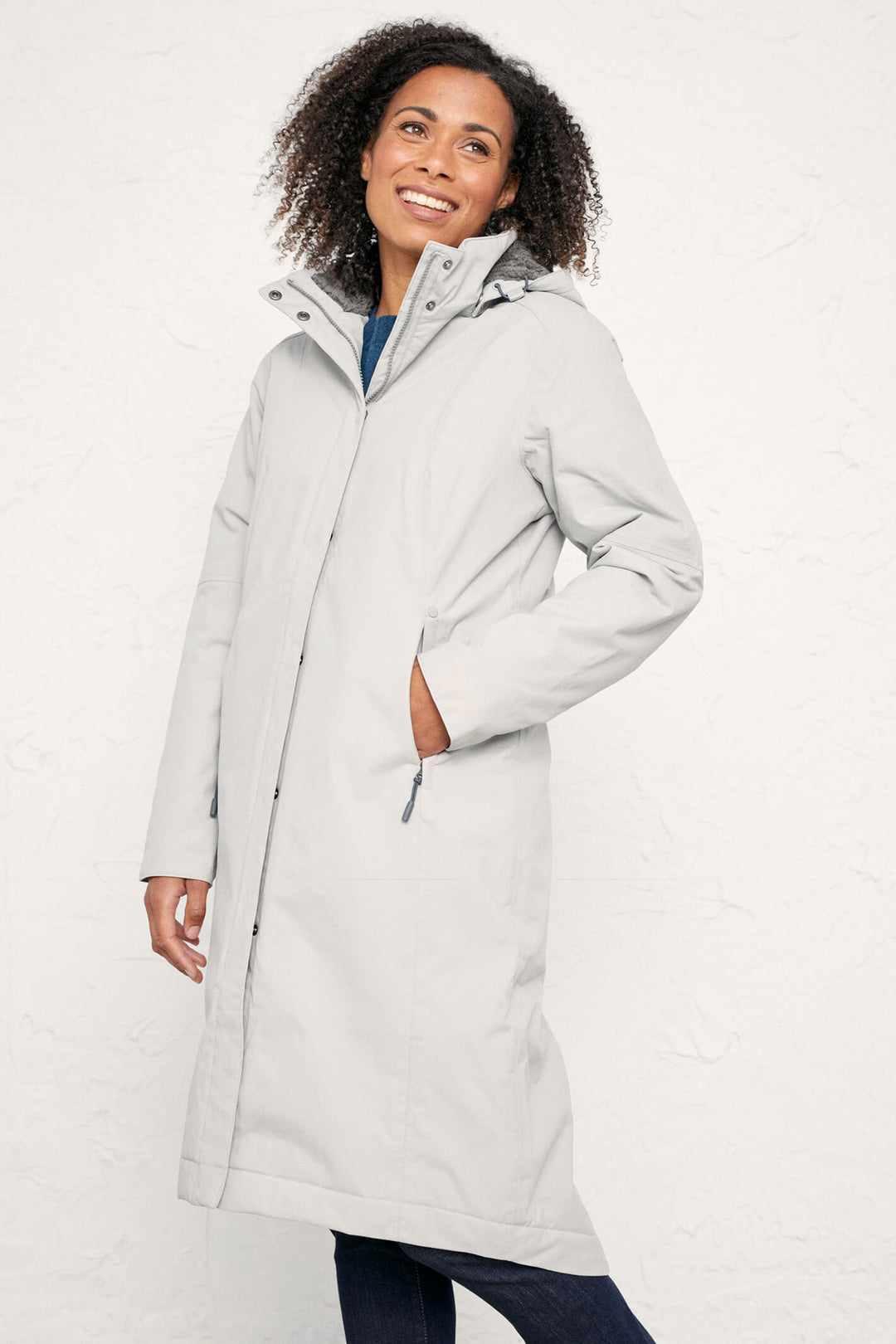 Seasalt Janelle B-RN23701 Chalk Grey Raincoat - Shirley Allum Boutique