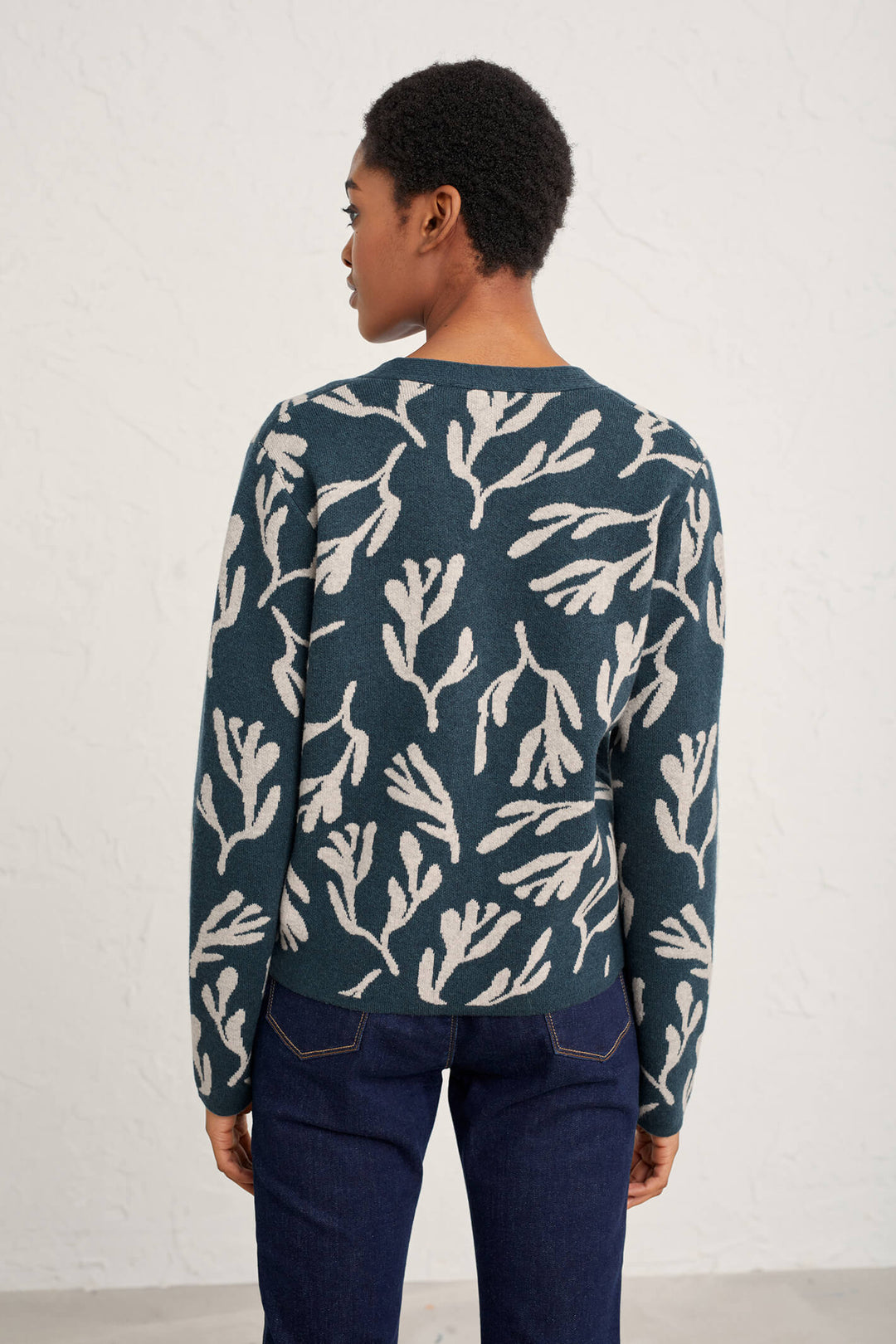 Seasalt Kelp Bed Gouman Granite Aran Cardigan