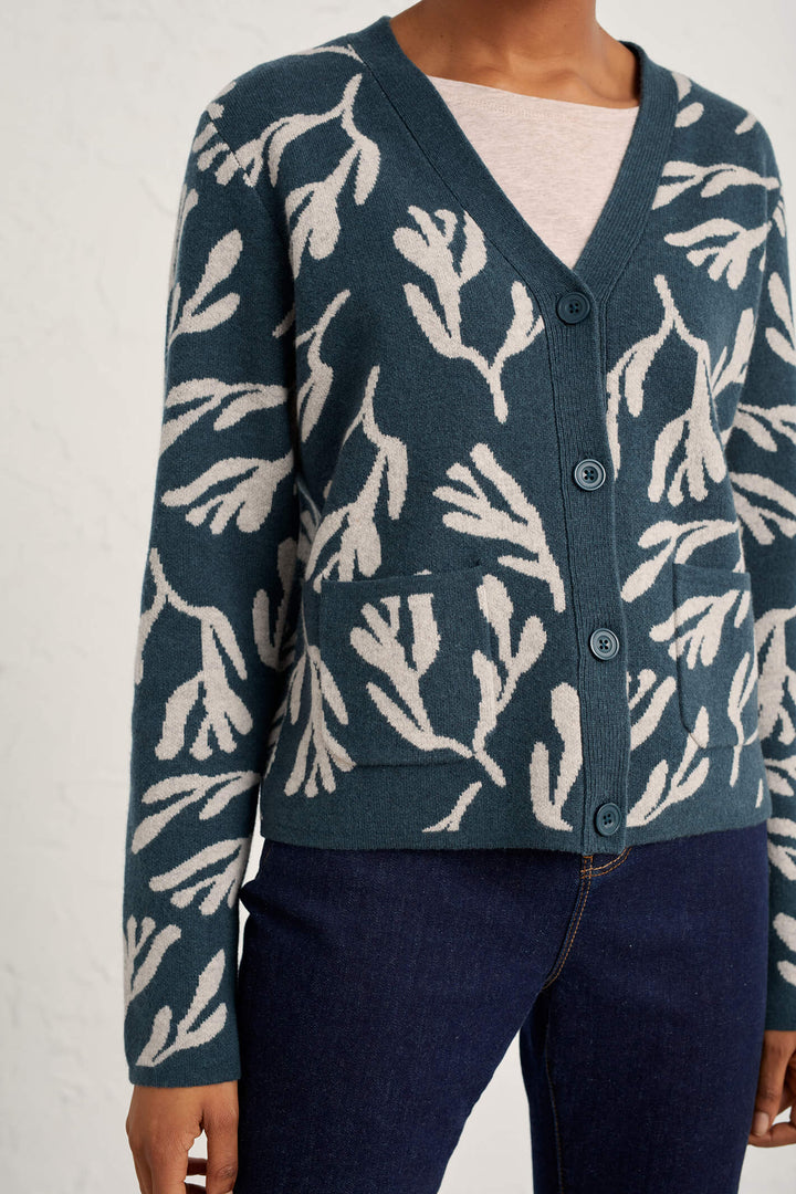 Seasalt Kelp Bed Gouman Granite Aran Cardigan