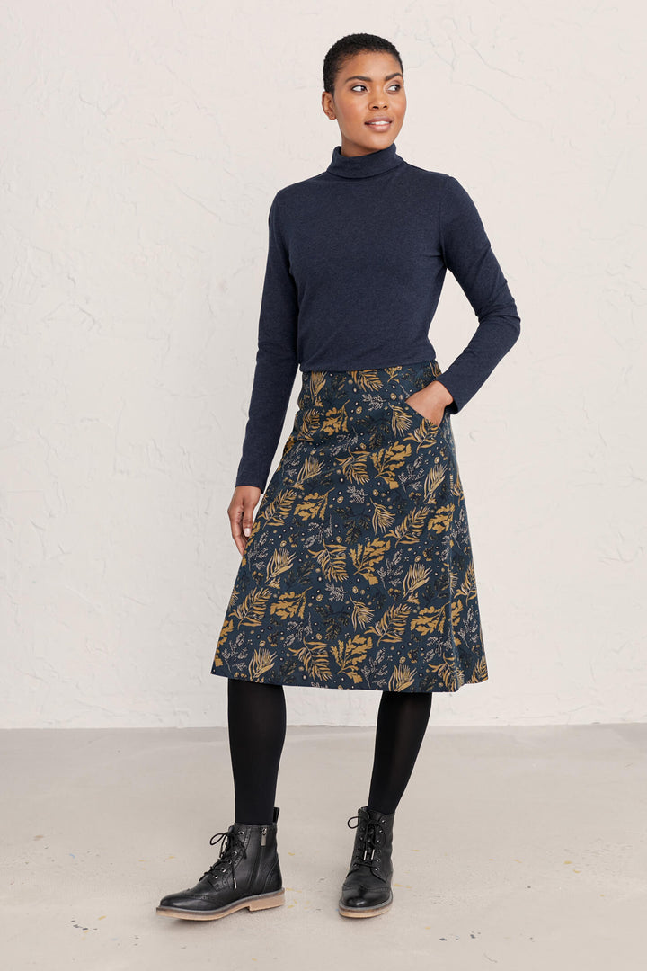 Seasalt Landing Maritime Blue Roll Neck Long Sleeve Top