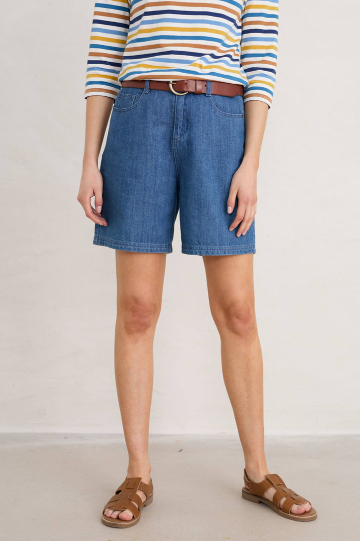 Seasalt Little Sole Mid Indigo Wash Shorts - Shirley Allum Boutique