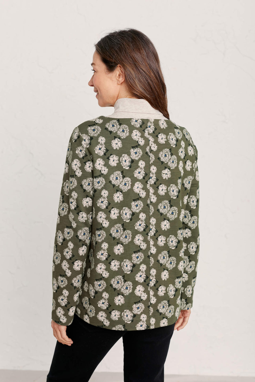 Seasalt Little Tern Anemone Drift Olive Green Top