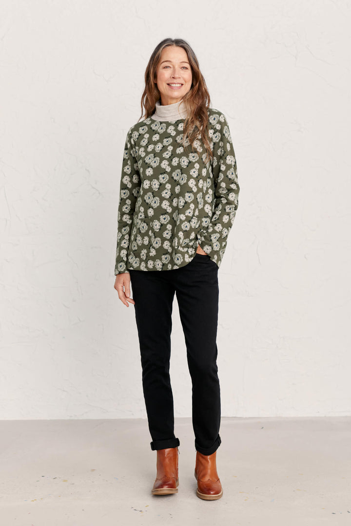 Seasalt Little Tern Anemone Drift Olive Green Top