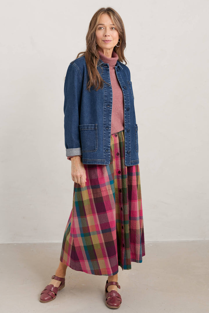 Seasalt Reading Rocks Mid Indigo Blue Denim Wash Jacket - Shirley Allum Boutique