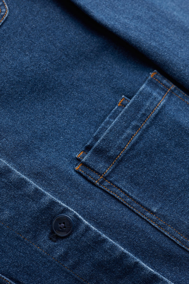 Seasalt Reading Rocks Mid Indigo Blue Denim Wash Jacket - Shirley Allum Boutique