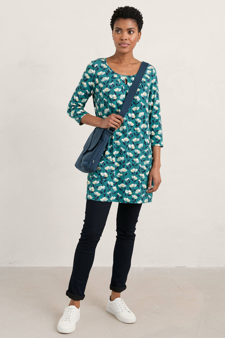 Seasalt Star Dance Bud Trail Studio Green Tunic - Shirley Allum Boutique