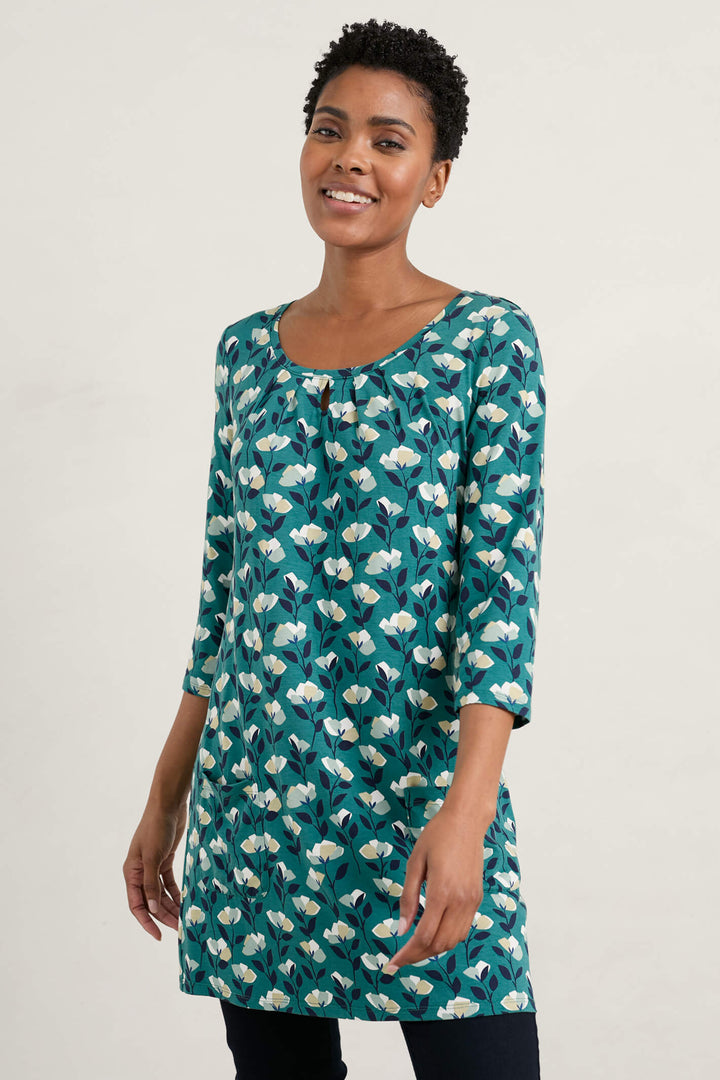 Seasalt Star Dance Bud Trail Studio Green Tunic - Shirley Allum Boutique