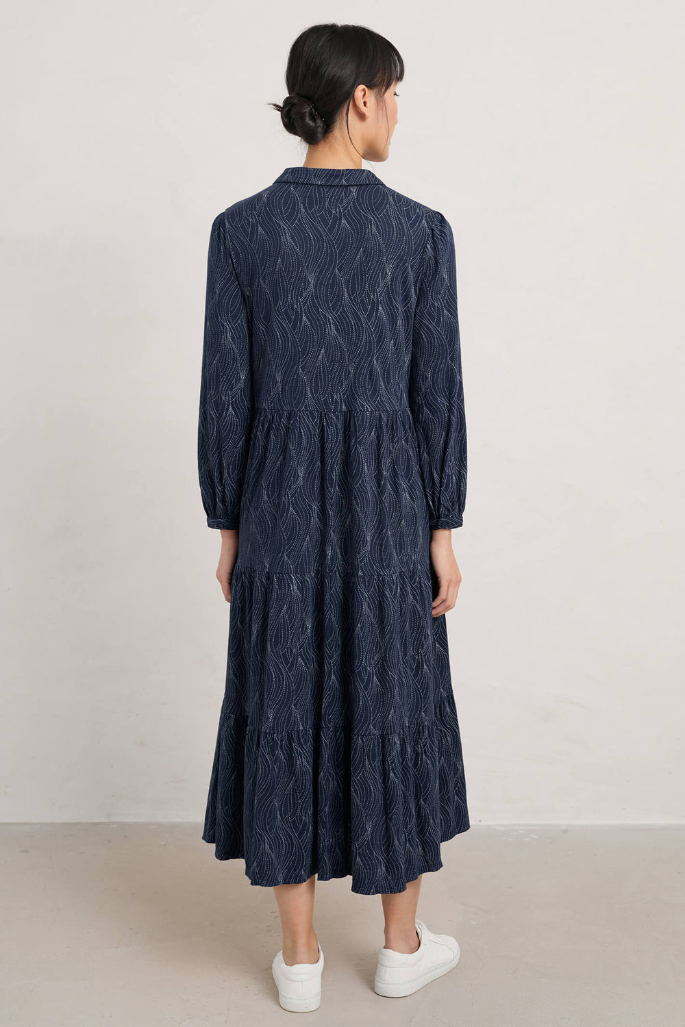 Seasalt Windflower Navy Blue Tide Stitch Quay Dress - Shirley Allum Boutique