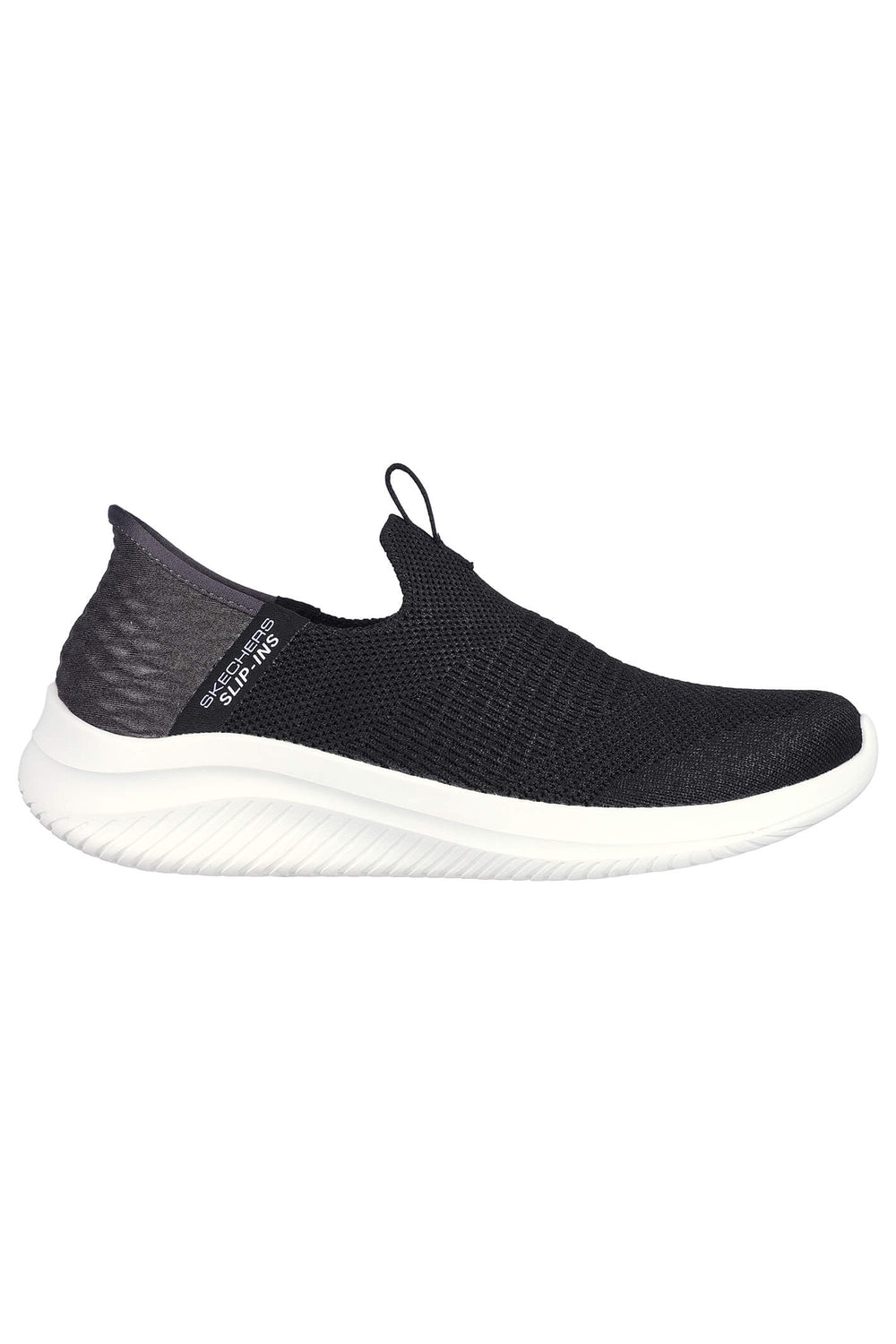 Sketchers Slip-Ins Ultra Flex 3.0-Smooth Step Black Trainer - Shirley Allum Boutique