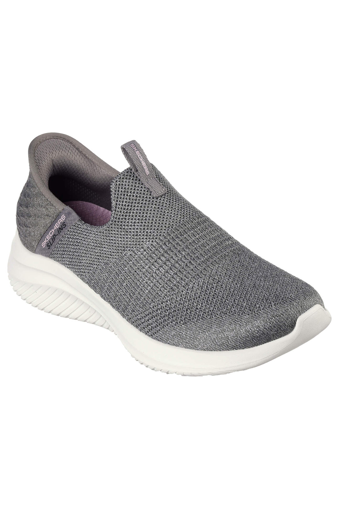 Sketchers Slip-Ins Ultra Flex 3.0-Smooth Step Grey Trainer - Shirley Allum Boutique