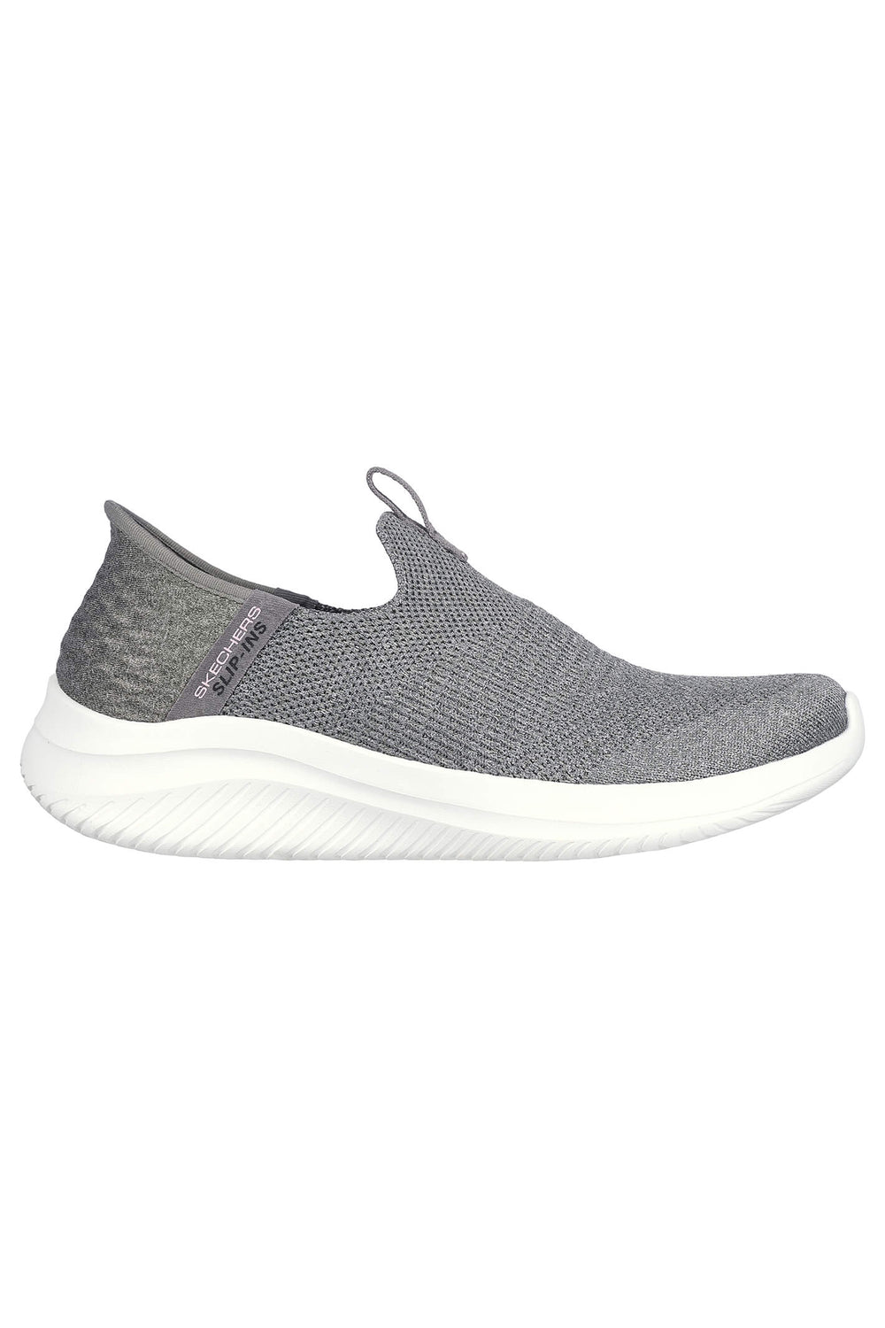 Sketchers Slip-Ins Ultra Flex 3.0-Smooth Step Grey Trainer - Shirley Allum Boutique