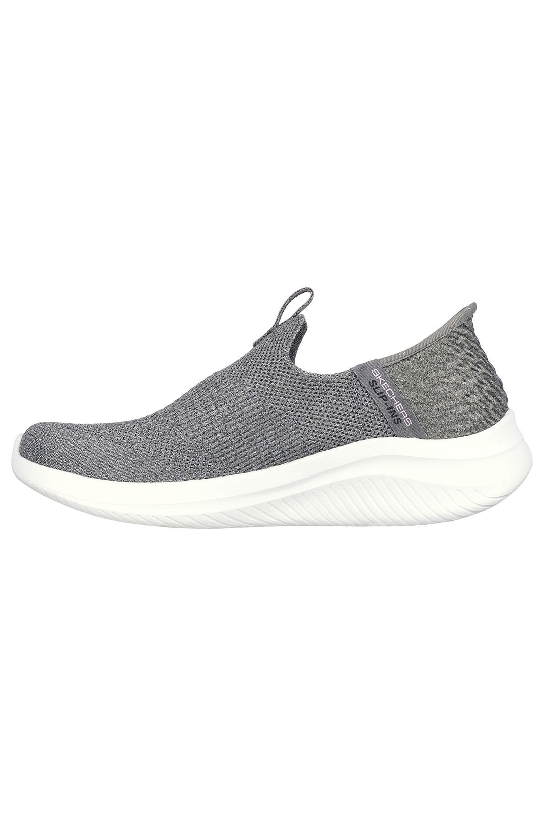 Sketchers Slip-Ins Ultra Flex 3.0-Smooth Step Grey Trainer - Shirley Allum Boutique