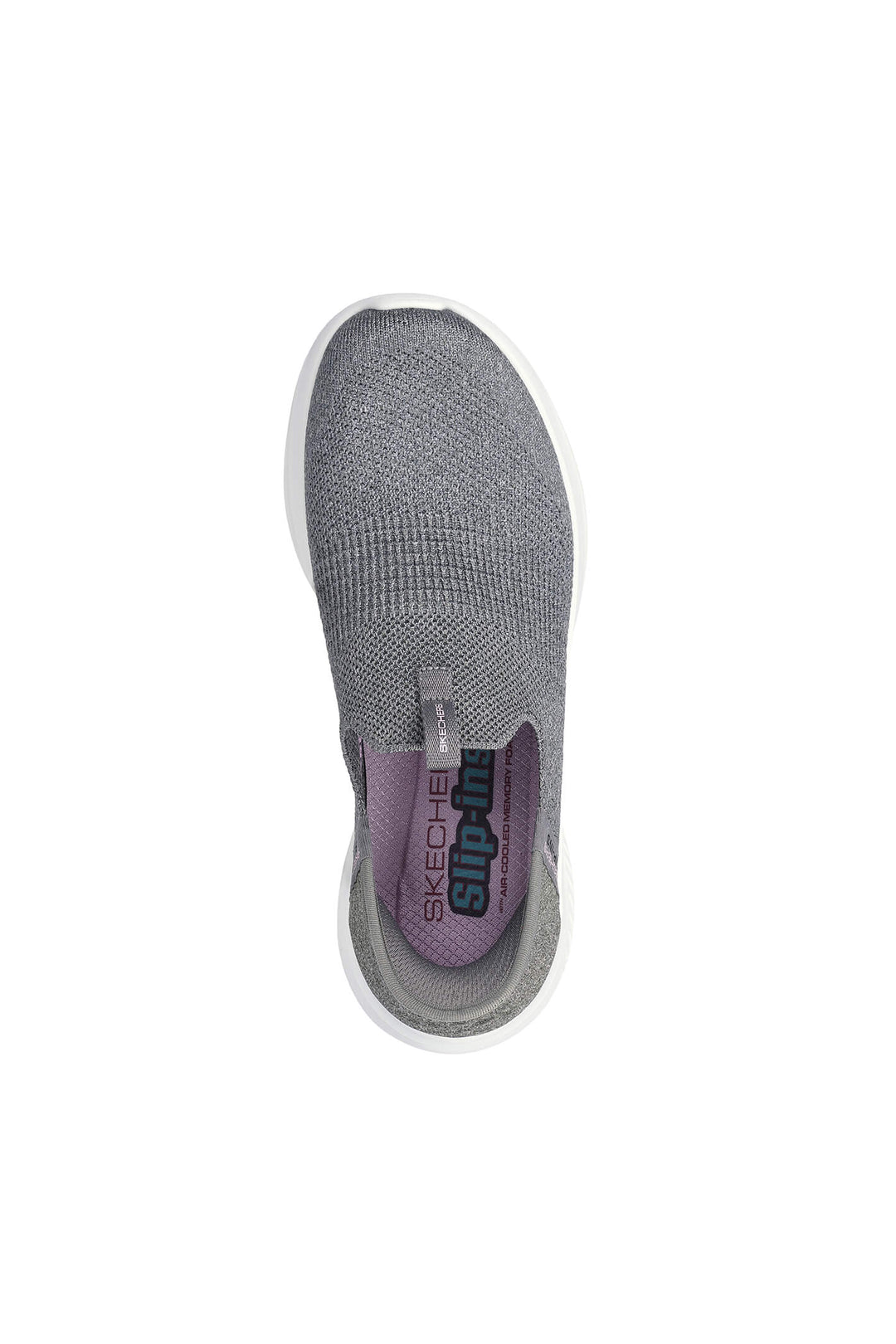 Sketchers Slip-Ins Ultra Flex 3.0-Smooth Step Grey Trainer - Shirley Allum Boutique