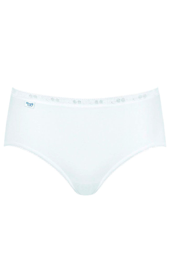 Sloggi Basic+ 3-Pack Midi Briefs White 10007657 0003 - Shirley Allum Boutique