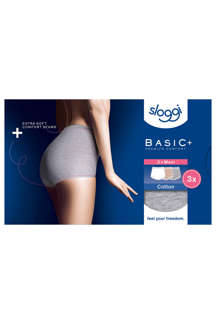 Sloggi Basic+ Light Mix 3-Pack Maxi Briefs 10105593 M015 - Shirley Allum Boutique