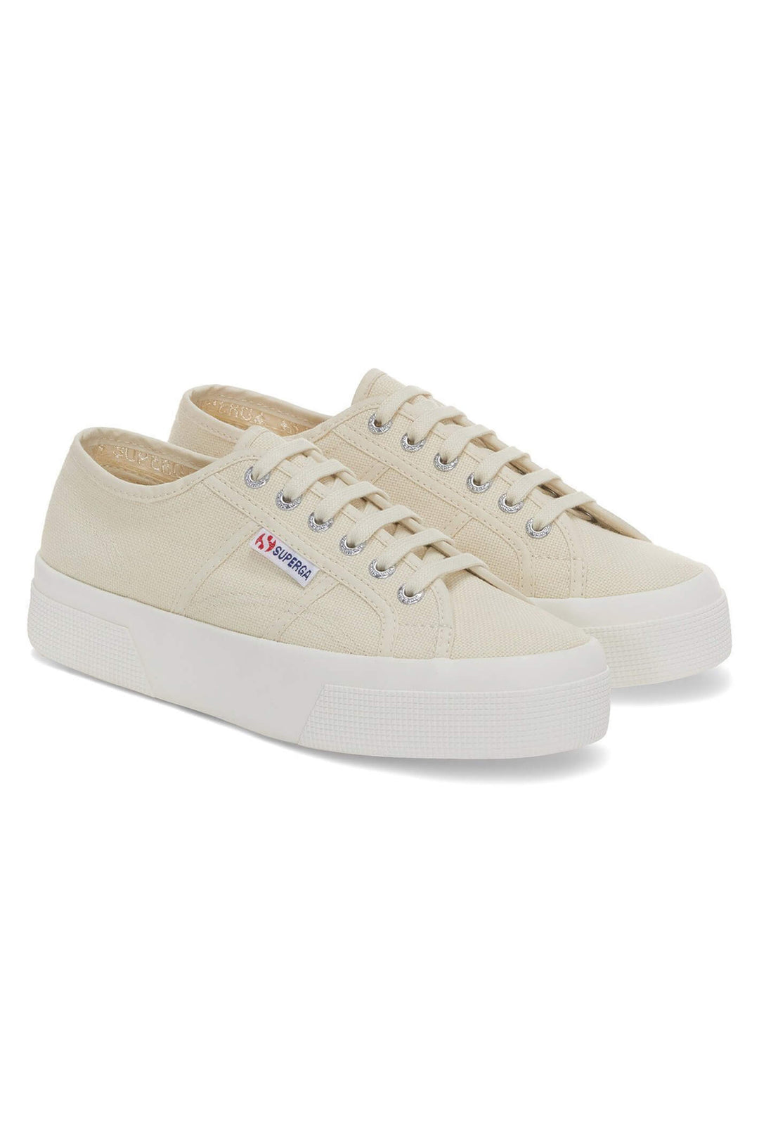 Superga 2740 Platform S21384W Beige AKJ Trainer - Shirley Allum Boutique