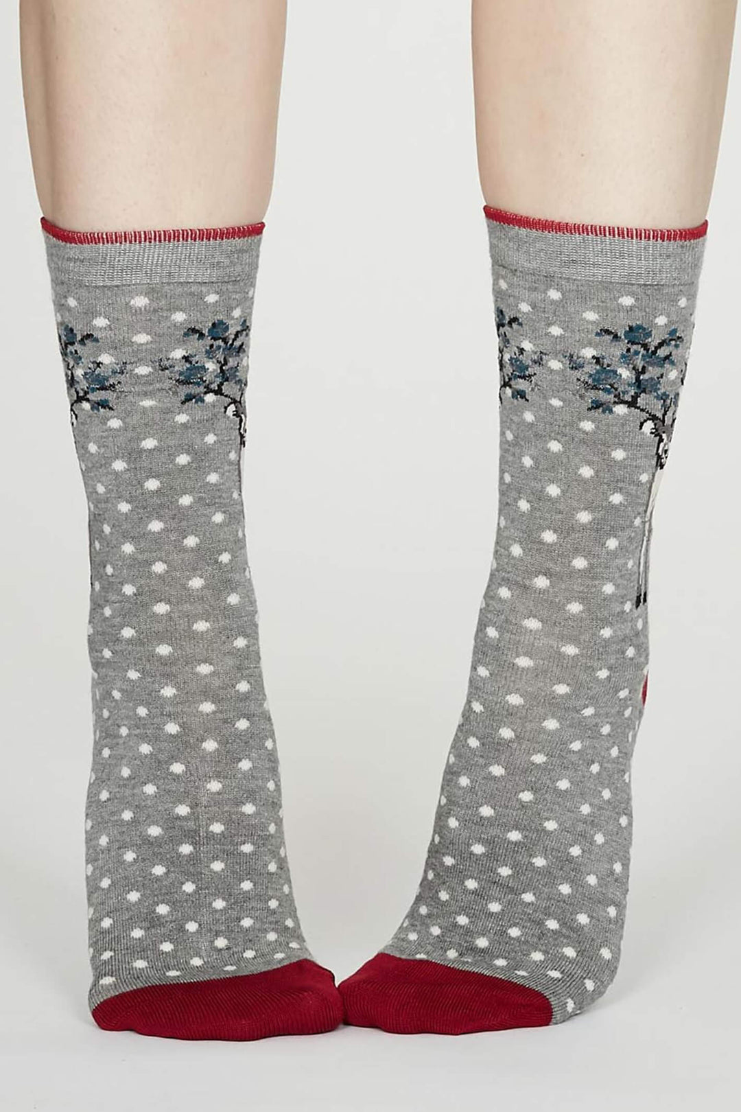 Thought SPW569 Elias Mid Grey Marle Stag Socks - Shirley Allum Boutique