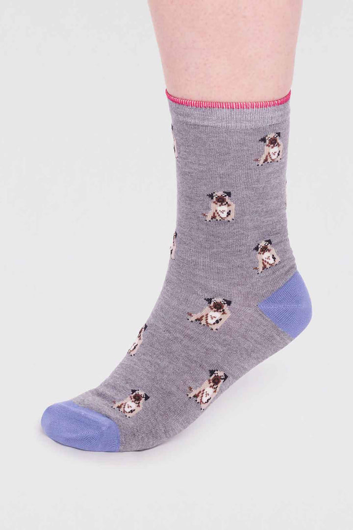 Thought SPW798 Kenna Grey Marle Bamboo Dog Socks - Shirley Allum Boutique