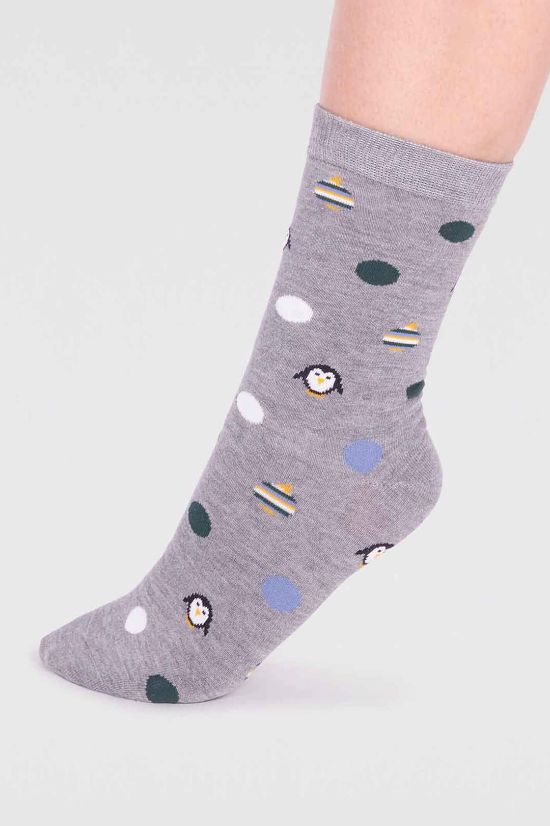Thought SPW820 Neva Grey Marle Bamboo Penguin Socks - Shirley Allum Boutique