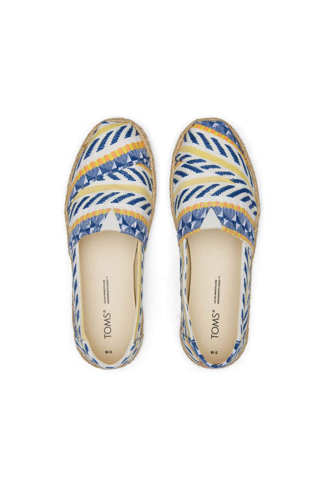 Toms Alpargata 10019684 Natural Global Jaquard Rope Espadrille - Shirley Allum Boutique