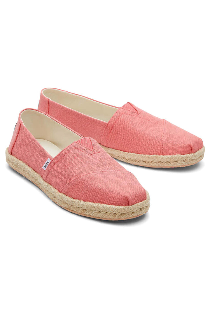 Toms Alpargata 10019799 Peach Textured Woven Rope Espadrille - Shirley Allum Boutique