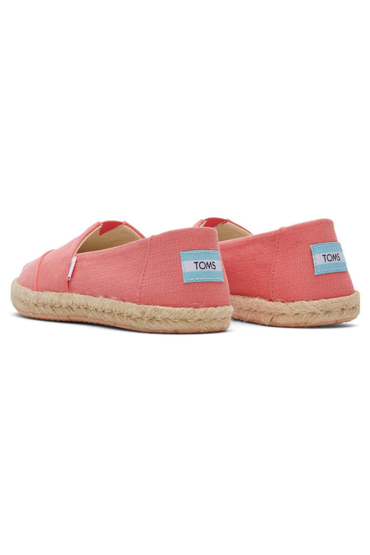 Toms Alpargata 10019799 Peach Textured Woven Rope Espadrille - Shirley Allum Boutique