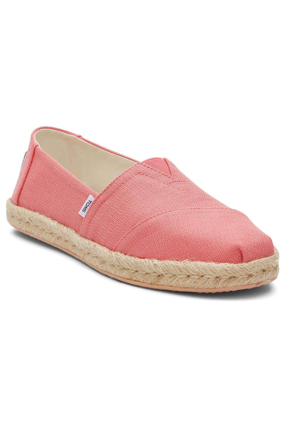 Toms Alpargata 10019799 Peach Textured Woven Rope Espadrille - Shirley Allum Boutique