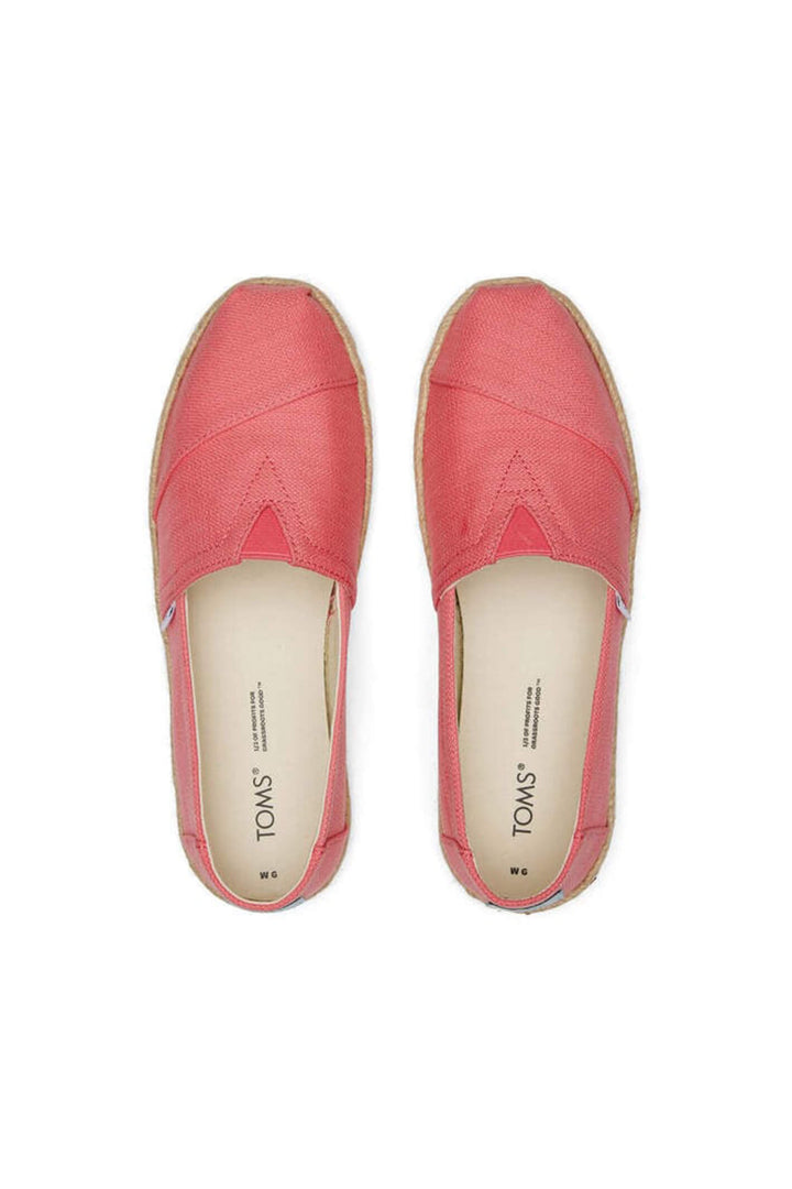 Toms Alpargata 10019799 Peach Textured Woven Rope Espadrille - Shirley Allum Boutique