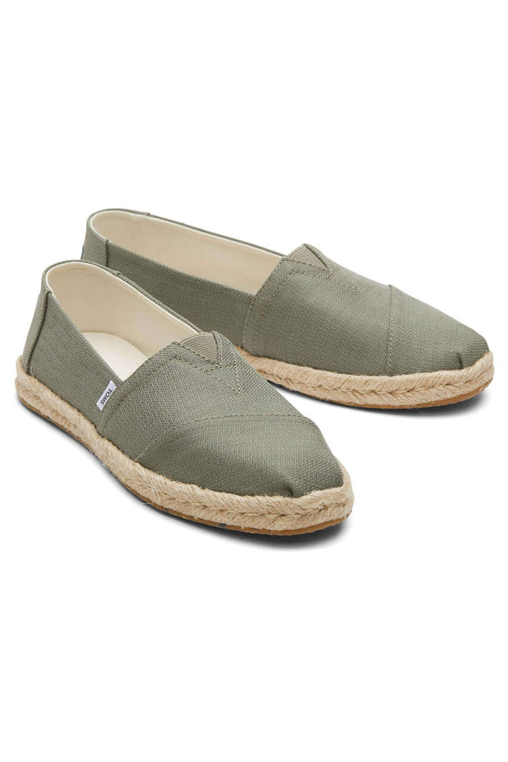 Toms Alpargata 10019811 Vetiver Grey Textured Woven Rope Espadrille - Shirley Allum Boutique