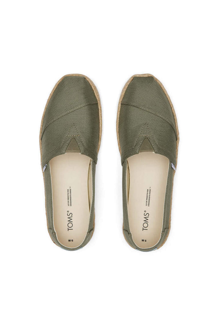 Toms Alpargata 10019811 Vetiver Grey Textured Woven Rope Espadrille - Shirley Allum Boutique