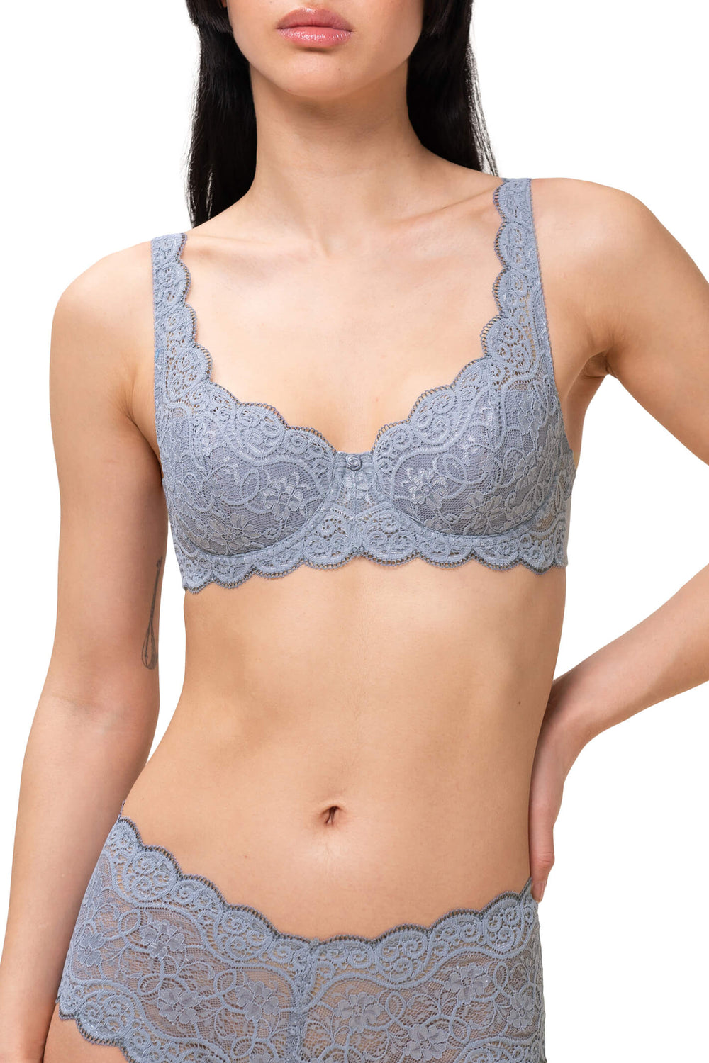 Triumph 10166798 7686 Amourette 300 WHP Morandi Grey Bra - Shirley Allum Boutique