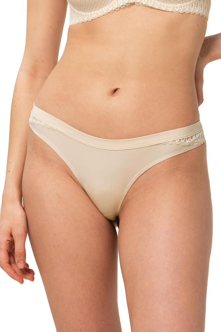 Triumph 10207998 6720 Aura Spotlight Creamy Dream High Leg Thong - Shirley Allum Boutique